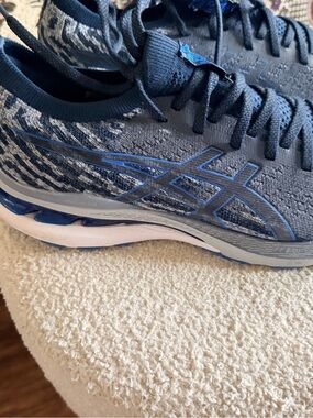 Asics Navy and Blue Knit Running Sneakers